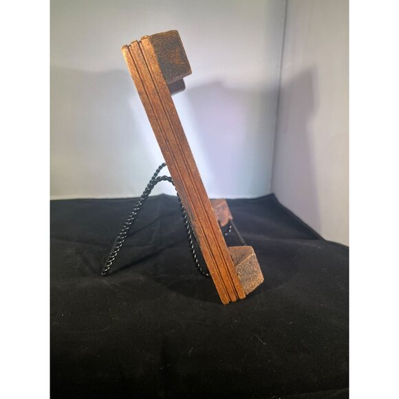 Italian Tile S Marco Wood Framed Blue Floral Trivet - Picture 2 of 4